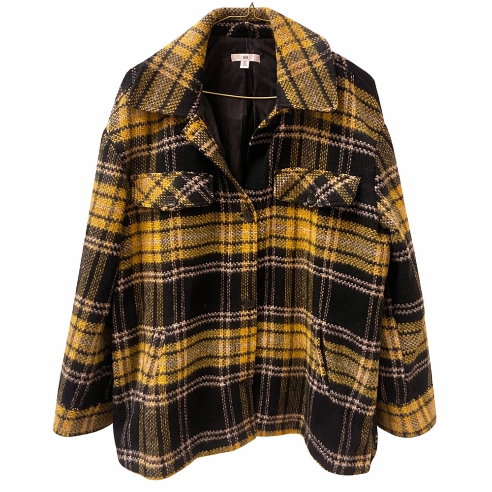 BP Black & Mustard Plaid Jacket | Women’s XL - Picture 3 of 8